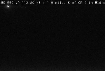 US 550 MP 112.80 NB, 1.9 miles S of CR 2 in Eldredge (South) live camera view