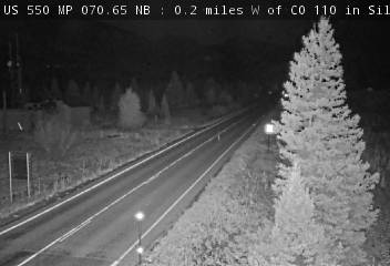 US 550 MP 70.65 NB, 0.2 miles W of CO 110 in Silverton (North) live camera view
