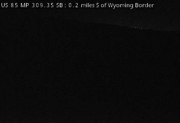 US 85 MP 309.35 SB, 0.2 miles S of Wyoming Border (South) live camera view