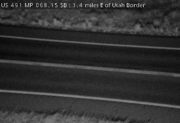 US 491 MP 68.15 SB, 1.4 miles E of Utah Border (Road Surface) live camera view