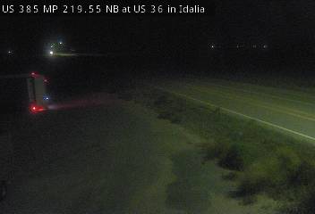US 385 MP 219.55 NB at US 36 in Idalia (South) live camera view