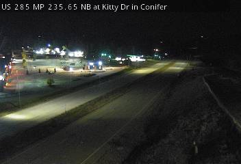 US 285 MP 235.65 NB at Kitty Dr in Conifer (North) live camera view