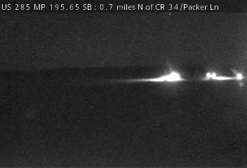 US 285 MP 195.65 SB, 0.7 miles N of CR 34/Packer Ln in Jefferson (West) live camera view