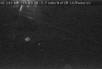 US 285 MP 195.65 SB, 0.7 miles N of CR 34/Packer Ln in Jefferson (East) live camera view