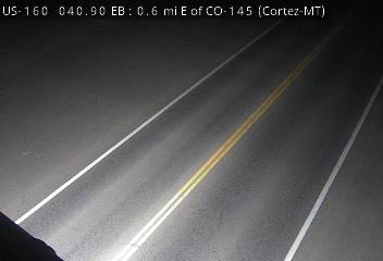 US 160 MP 40.90 EB, 0.7 miles E of CO 145/State St in Cortez (Roadway) live camera view