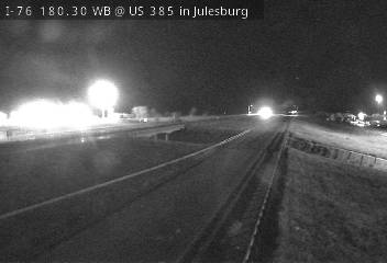 I-76 MP 180.30 WB at US 385 in Julesburg (West) live camera view