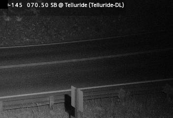 CO 145 MP 70.55 SB, 0.8 miles S of Society Dr in Telluride (Road Surface) live camera view