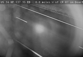 US 34 MP 137.35 EB, 0.8 miles W of CR 87 in Dearfield (Road Surface) live camera view