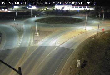 US 550 MP 17.20 NB, 0.1 miles S of Wilson Gulch Dr (North) live camera view