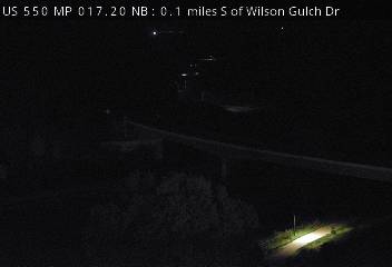 US 550 MP 17.20 NB, 0.1 miles S of Wilson Gulch Dr (West) live camera view