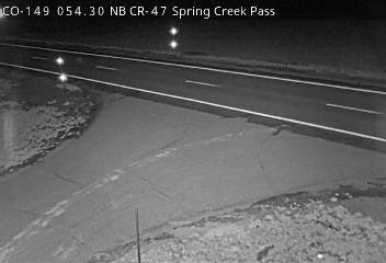 CO-149 054.30 NB CR-47 Spring Creek Pass (Road Surface) live camera view