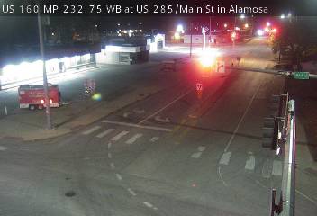 US 160 MP 232.75 WB at US 285/West Ave and Main St in Alamosa (South) live camera view