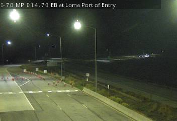 I-70 MP 14.70 EB at Loma Port of Entry (West) live camera view