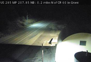 US 285 MP 207.85 NB, 0.2 miles N of CR 60 in Grant (North) live camera view