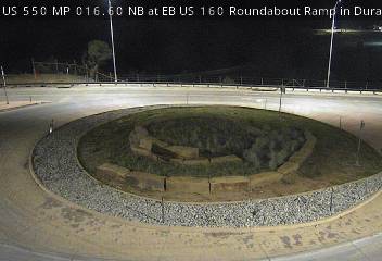 US 550 MP 16.60 NB at EB US 160 Roundabout Ramp in Durango (West) live camera view