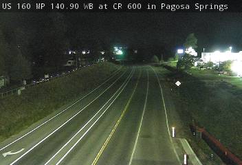 US 160 MP 140.90 WB at CR 600 in Pagosa Springs (East) live camera view