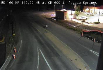 US 160 MP 140.90 WB at CR 600 in Pagosa Springs (South) live camera view