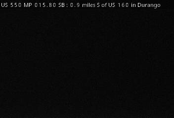 US 550 MP 15.80 SB, 0.9 miles S of US 160 in Durango (Road Surface) live camera view