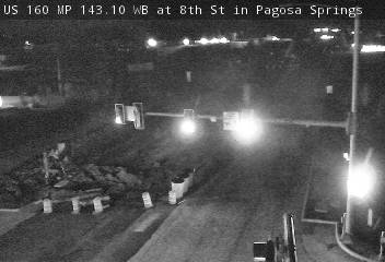 US 160 MP 143.10 WB at 8th St in Pagosa Springs (East) live camera view