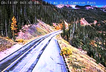 CO-14 MP 63.00 EB, 1.2 mi W of Cameron Pass (East) live camera view