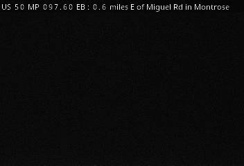 US 50 MP 97.60 EB, 0.6 miles E of Miguel Rd in Montrose (Roadway) live camera view