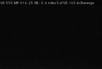 US 550 MP 16.25 SB, 0.4 miles S of US 160 in Durango (Road Surface) live camera view