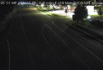 US 50 MP 158.05 EB, 0.8 miles E of N Main St/CO 135 in Gunnison (Roadway) live camera view