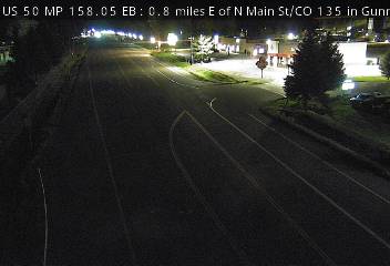 US 50 MP 158.05 EB, 0.8 miles E of N Main St/CO 135 in Gunnison (West) live camera view
