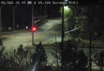 US 550 MP 20.95 NB at US 160 in Durango (Intersection) live camera view