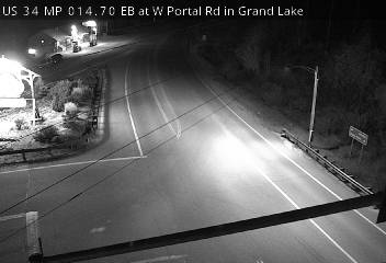 US 34 MP 14.70 EB at W Portal Rd in Grand Lake (North) live camera view