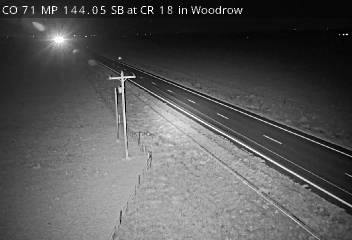 CO 71 MP 144.05 SB at CR 18 in Woodrow (North) live camera view