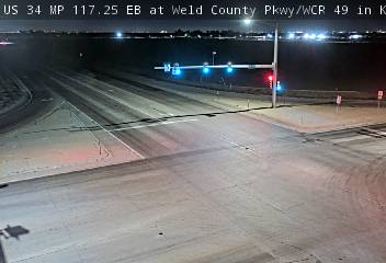 US 34 MP 117.25 EB at Weld County Pkwy/WCR 49 in Kersey (West) live camera view