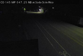 CO 145 MP 47.25 NB at Soda St in Rico (South) live camera view