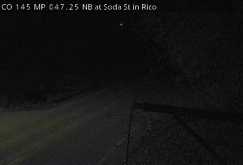 CO 145 MP 47.25 NB at Soda St in Rico (North) live camera view