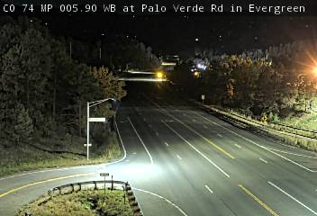 CO 74 MP 5.90 WB at Palo Verde Rd in Evergreen (East) live camera view