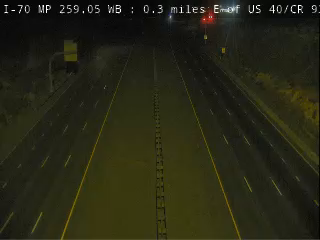 I-70 MP 259.10 WB, 0.3 miles E of US 40/CR 93 in Golden live camera view