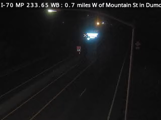 I-70 MP 233.65 WB, 0.7 miles W of Mountain St in Dumont live camera view