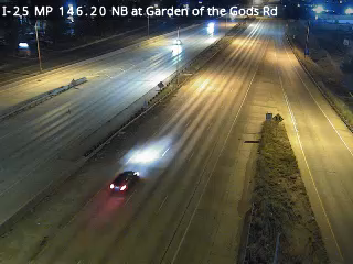 I-25 MP 146.20 NB at Garden of the Gods Rd live camera view