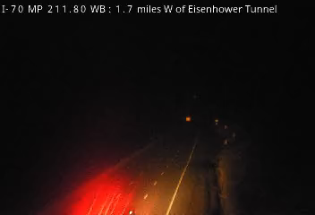 I-70 MP 211.80 WB, 1.7 miles W of Eisenhower Tunnel live camera view