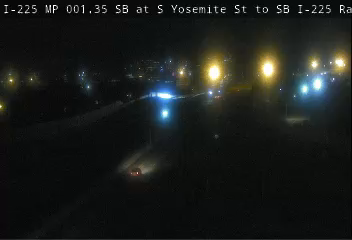 I-225 MP 1.40 NB at S Yosemite St and NB I-225 Ramps live camera view