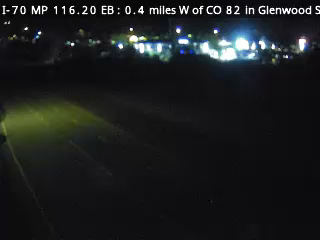 I-70 MP 116.20 EB, 0.4 miles W of CO 82 in Glenwood Springs live camera view