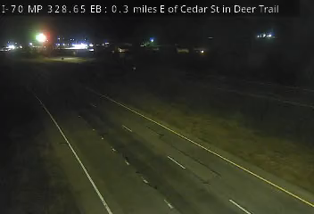 I-70 MP 328.65 EB, 0.3 miles E of Cedar St in Deer Trail live camera view