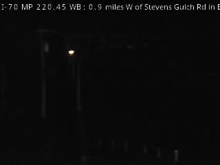 I-70 MP 220.45 WB, 0.9 miles W of Stevens Gulch Rd in Bakerville live camera view