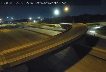 I-70 MP 268.95 WB at Wadsworth Blvd live camera view