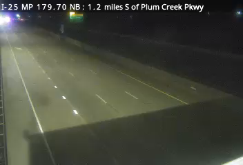 I-25 MP 179.70 NB, 1.2 miles S of Plum Creek Pkwy live camera view