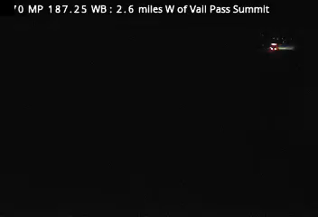 I-70 MP 187.25 WB, 2.6 miles W of Vail Pass Summit live camera view