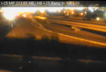 I-25 MP 213.65 NB, NB I-25 Ramp to WB I-70 live camera view