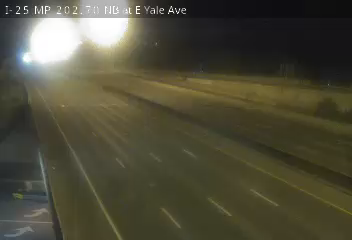 I-25 MP 202.70 NB at E Yale Ave live camera view