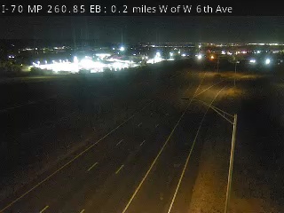 I-70 MP 260.85 EB, 0.2 miles W of W 6th Ave live camera view