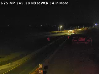 I-25 MP 245.20 NB at WCR 34 Mead live camera view